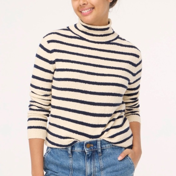 J. Crew Sweaters - J. Crew Rollneck Striped Knit Pullover Sweater Women’s Medium